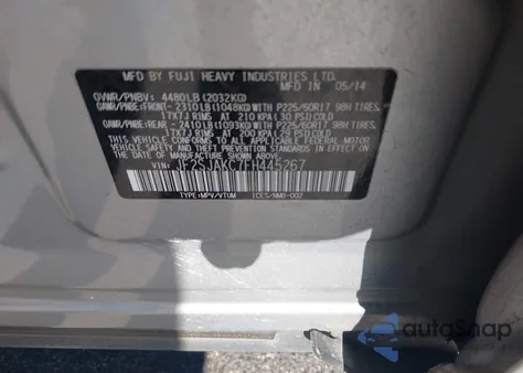 2015 Subaru Forester 2.5I Limited from USA, damaged, VIN JF2SJAKC7FH445267